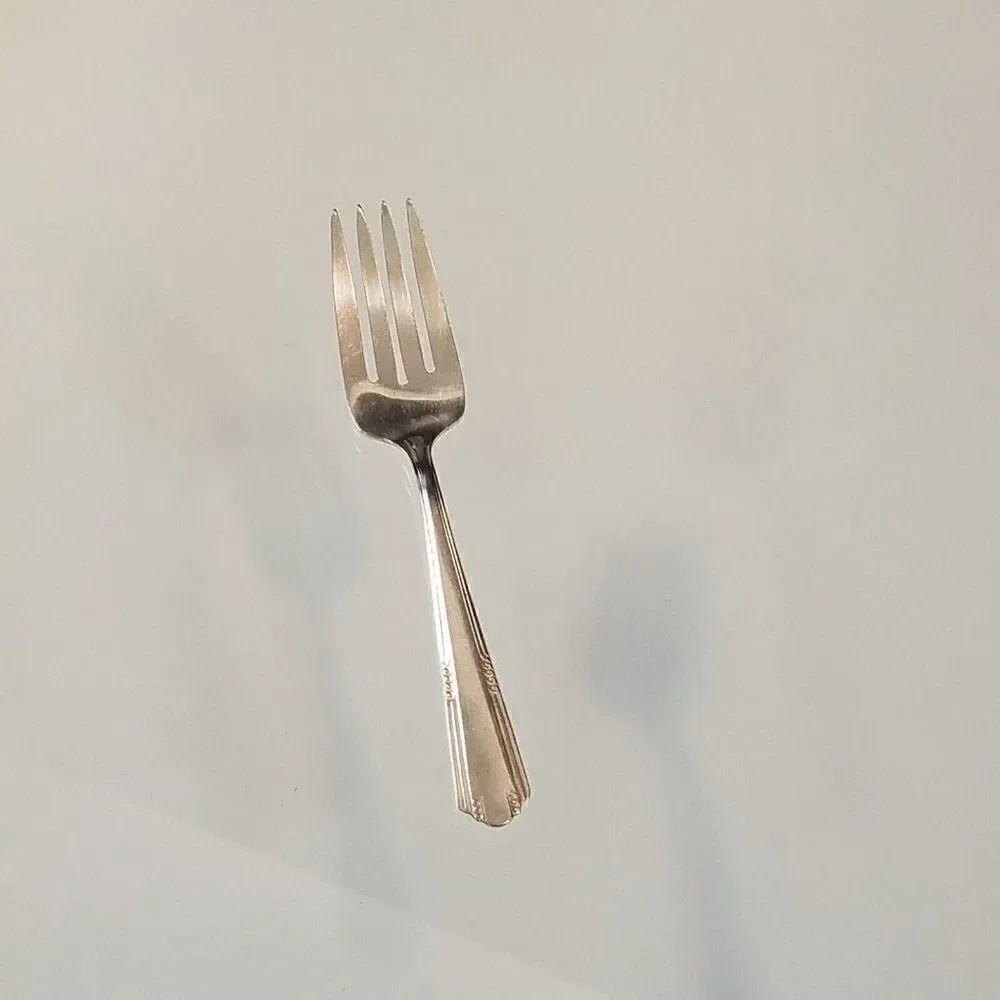 Salad Fork 1933 Simplicity Pattern Wallace Deerfield Silverplate 6 inch